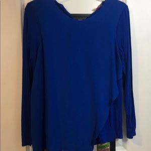 Blue long sleeved top
